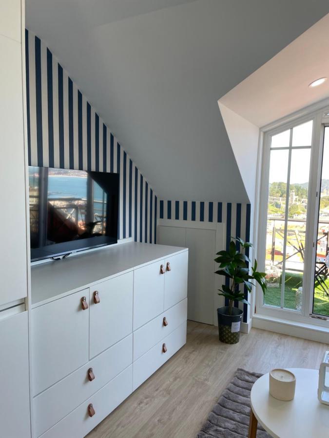 Estudio Impresionantes Vistas Con Terraza Y Piscina Baiona Esterno foto
