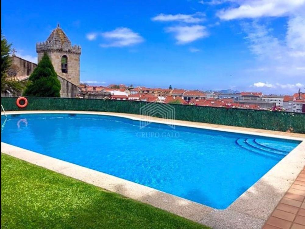 Estudio Impresionantes Vistas Con Terraza Y Piscina Baiona Esterno foto